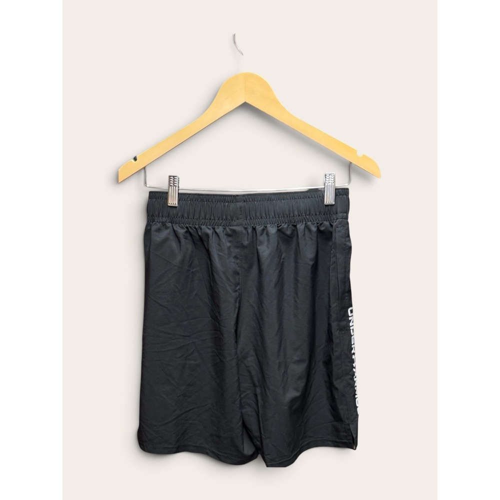 Under Armour Mens Black Athletic Training Shorts Logo Graphic Size Small NWOT